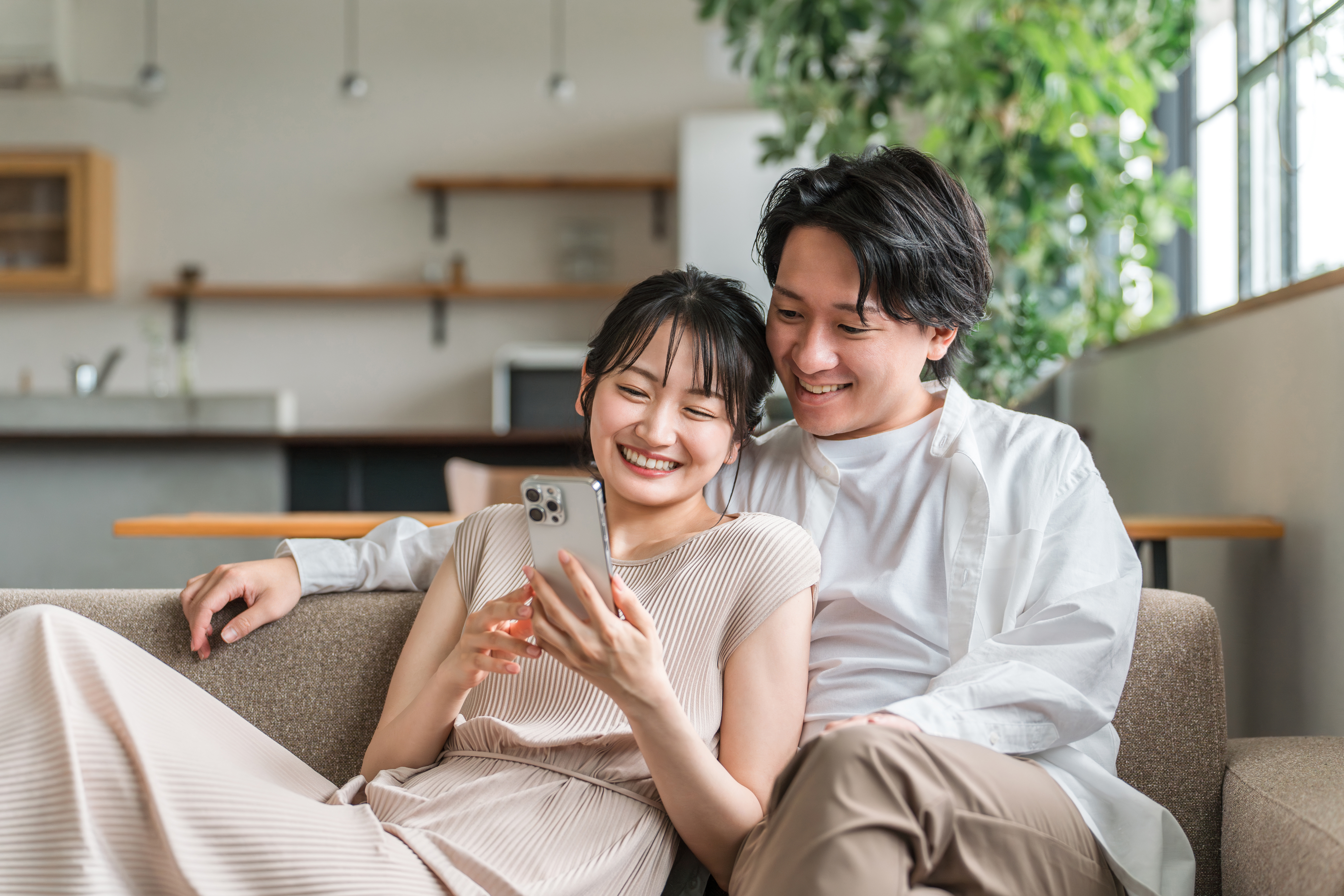 笑顔のカップル